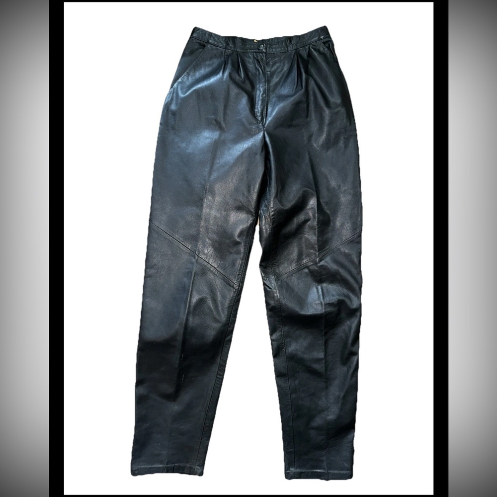 Isabel USA Women's  Black Leather Pants Size 10 Genuine Leather